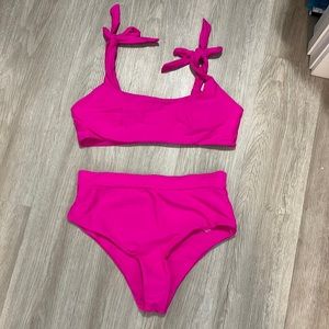 Hot pink bikini